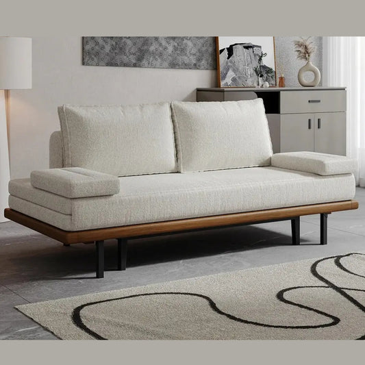 Solid Wood Sofa Cum Bed for Living Room