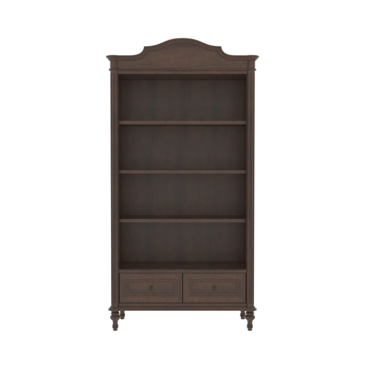 Heritage Sheesham Wood Arch-Top Bookcase