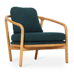 Viridian Curve Mid-Century Lounge Chair