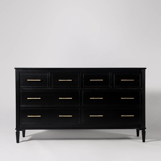 Elara Transitional Black Wood Dresser