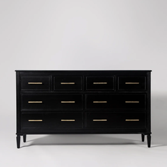 Elara Transitional Black Wood Dresser