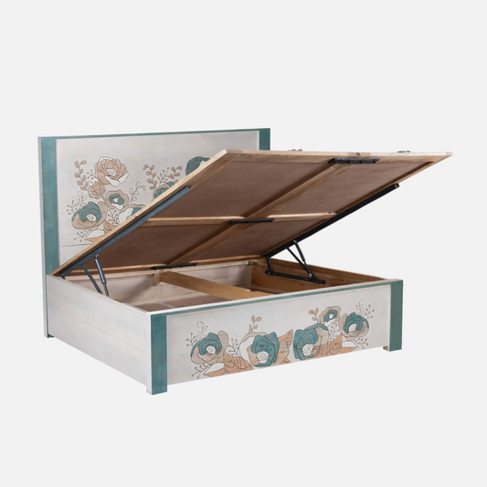 Hand-Painted Floral Bed