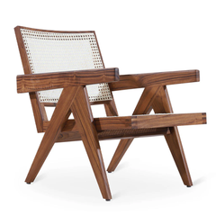 Aranya V-Leg Cane Lounge Chair