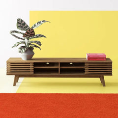 Premium Solid Wood TV Stand for Living Room