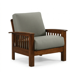 Veda Solid Wood Mission Accent Chair