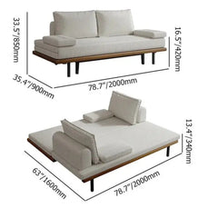 Solid Wood Sofa Cum Bed for Living Room