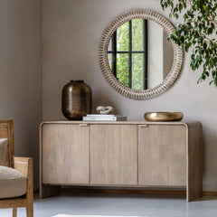 3-Door Wooden Sideboard Storage Cabinet
