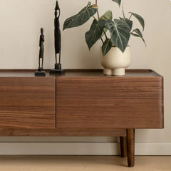 Real Wood Tv Stand Walnut Finish