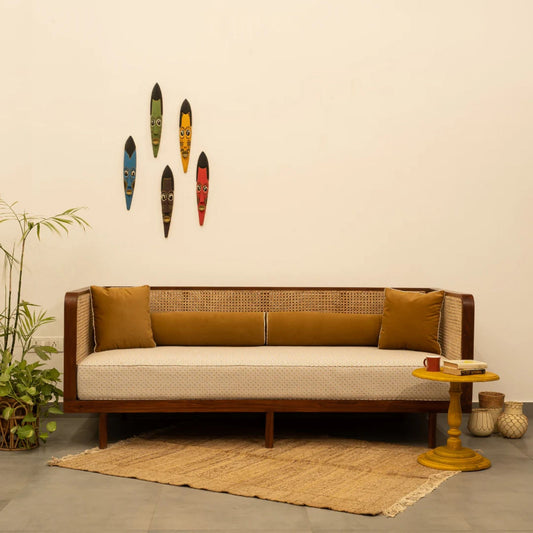 Lounge Rattan Sofa | Upholstered Diwan for living rooms