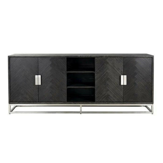 Sideboard Blackbone silver 4-doors