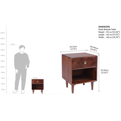 Vance Chevron Nightstand