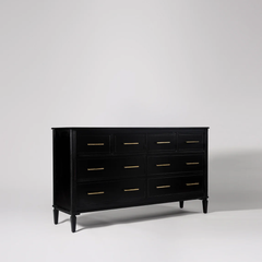 Elara Transitional Black Wood Dresser