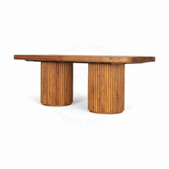 Aranya Fluted Pillar Dining Table