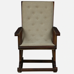 Solid Wood Tufted Upholstered Rocking Chair