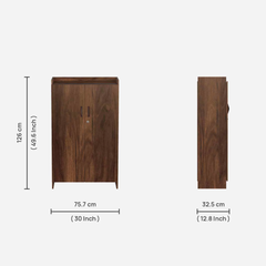 Modern 2-Door Wooden Shoe Cabinet