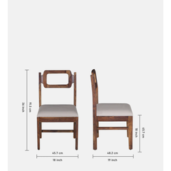The Aura Solid Sheesham 6-Seater Dining Set