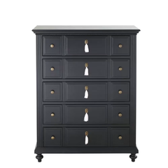 Astor Apothecary-Style Black Dresser
