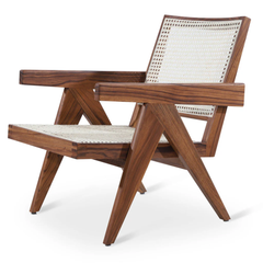 Aranya V-Leg Cane Lounge Chair