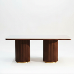 Contemporary Fluted Pedestal Table