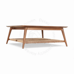 Veda Solid Wood & Woven Coffee Table