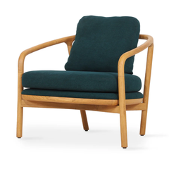 Viridian Curve Mid-Century Lounge Chair