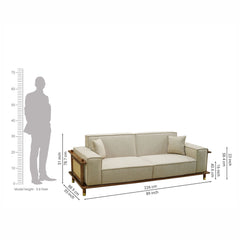 Alaya 3+1+1 Seater Ash Wood Cane Sofa