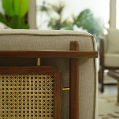 Alaya 3+1+1 Seater Ash Wood Cane Sofa
