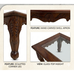 The Imperial Carved Teak Center Table
