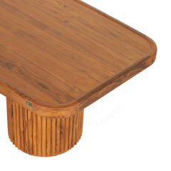 Aranya Fluted Pillar Dining Table