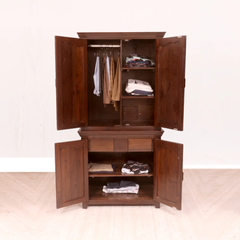Providence Solid Wood Double-Tier Armoire