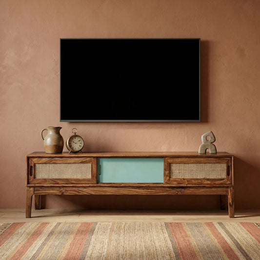 Premium Sheesham Wood TV Cabinet with Spacious Storage