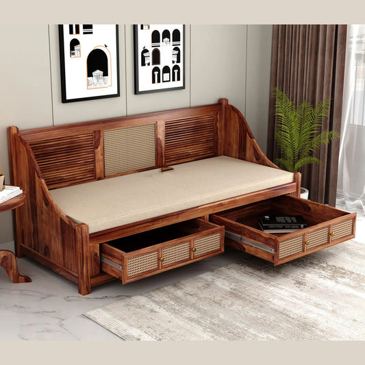 Chase Designer Sheesham Wood Divan Bed with Mattress