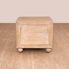 Elara Linen-Front Nightstand