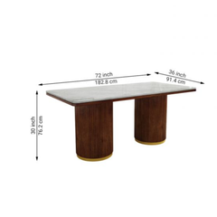 Contemporary Fluted Pedestal Table