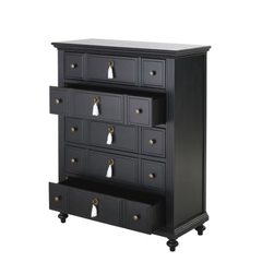 Astor Apothecary-Style Black Dresser