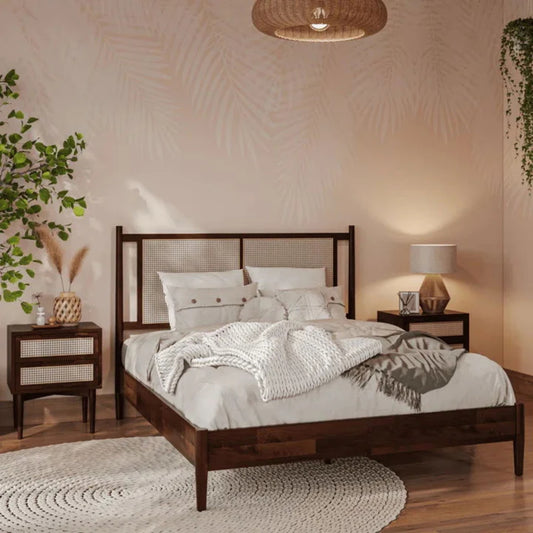 Simple European Wooden Bed