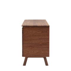 Modern Walnut Wood 2-Door Sideboard