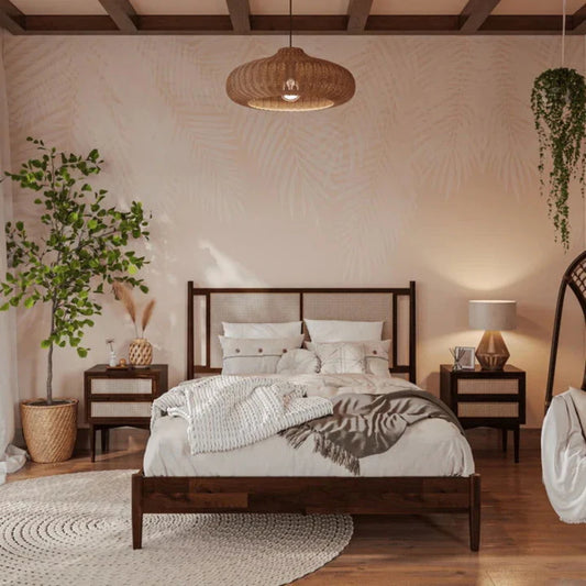Simple European Wooden Bed
