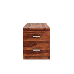 L-Shaped Sheesham Wood Multifunctional Corner Sofa with Storage