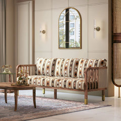 Bohemian Rattan Arm Sofa