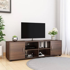 Minimalist Dark Wood TV Stand